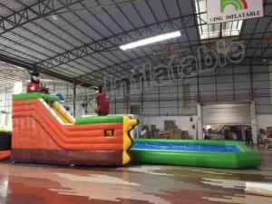 China Amusement Park Slide Durable Inflatable Water Fun Special For Kids / Adults on sale