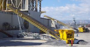 Quality PU Shipping Heavy Duty Belt Conveyor 15Kw B1600 Sand Gravel Mobile for sale