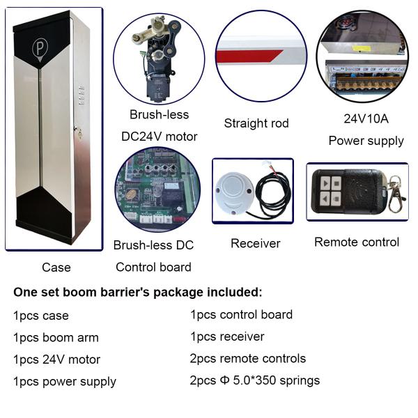 Waterproof Servo Motor Boom Barriers 5 Million Times Operation Lifetime for Security