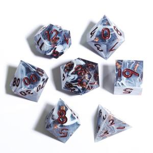 Quality Lightweight Polyhedron Resin RPG Dice Multipurpose Hand Pouring for sale