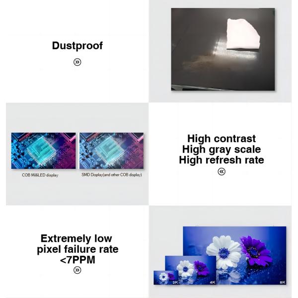 COB P1.56mm LED Wall Screen Panels Micro Pixel Pitch Without Significant Pixel Graininess