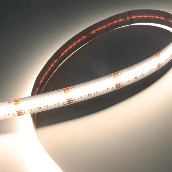 Super brightness COB led strip RGB 12mm multiple color 120 degree super wide 1080 LEDs/m COB strip light full color