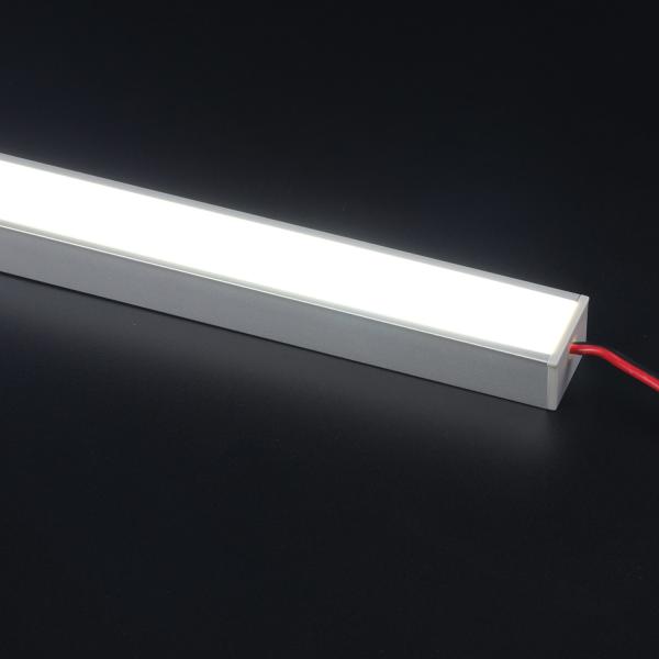 Silver Anodized Surface Mounted LED Profile PC Diffuser For Kitchen Lighting