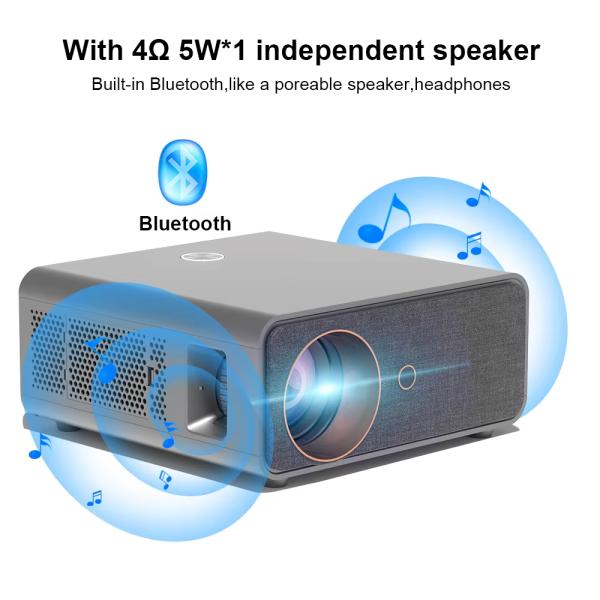 X1 Dark Gray FHD Education Projector 700 ANSI Lumens Android Smart Projector High Bright