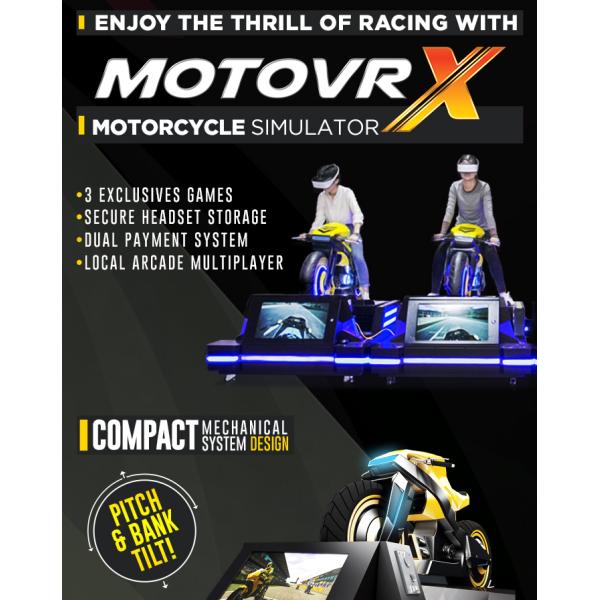 Amusement Park VR Motorcycle Simulator Racing Platform With Thrilling Games
