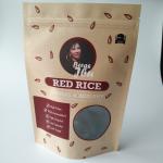 Kraft Paper Custom Printed Stand Up Pouches Packaging For Coffee Beans 1kg 500g