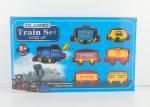 Mini Wind Up Classic Train Set Kids Toy Vehicles with Railway Track 8 Pcs