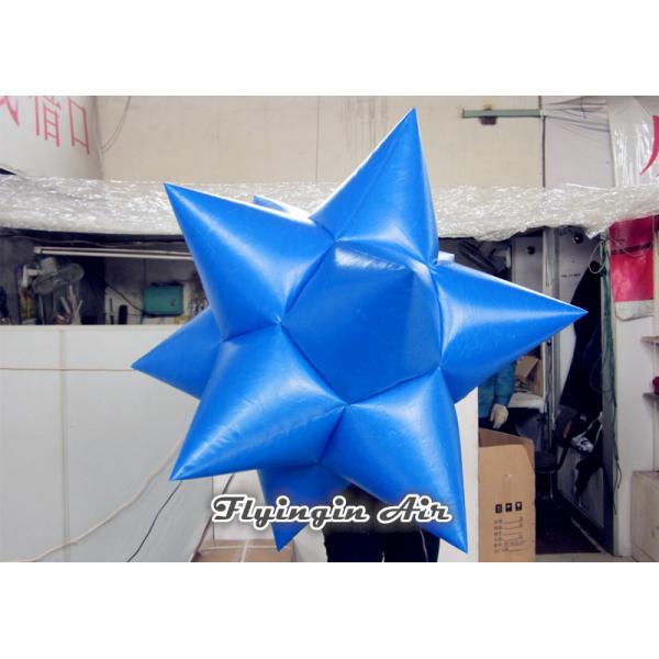 2m Height Inflatable Led Light, Blue Inflatable Star with Blower Inside for Sale