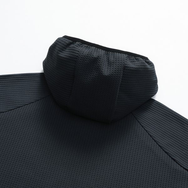 Custom OEM Quick Dry Hooded Tee Antibacterial UV Protection 100% Polyester Custom Logo Sport Hoodie