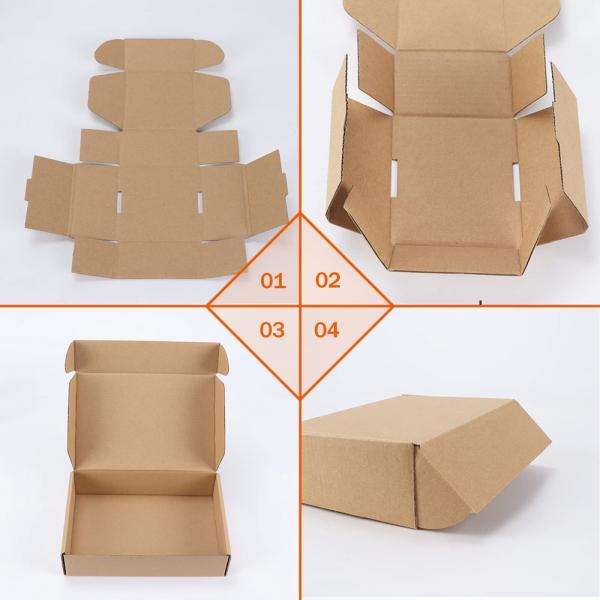 Square Corrugated Board Custom Shipping Mailing Box Folding Paper Packaging Mailer