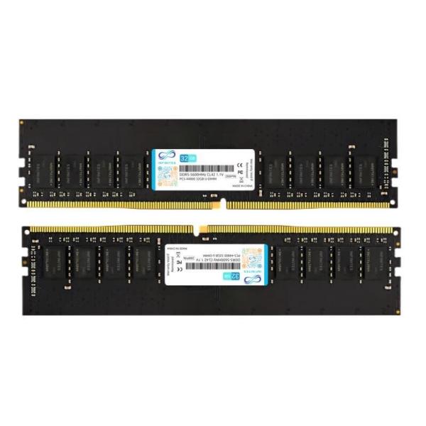 DDR5 288pin 32GB 5600MHz U-DIMM PC-44800 1.1V Non Ecc Gen 5 Memory Consumer Garde Memory Module Speed Booster Overclocking Memory Speed up to 5000MHz