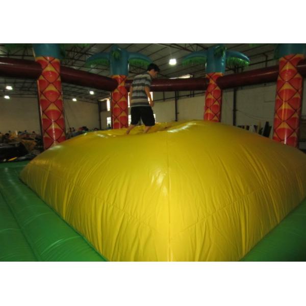Inflatable soft moutain sport game inflatable jumping hill with safety net