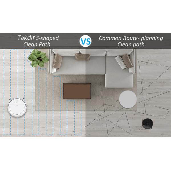 Wet / Dry Automatic Robot Vacuum Cleaner 2600mAh With Mobile Phone APP Control