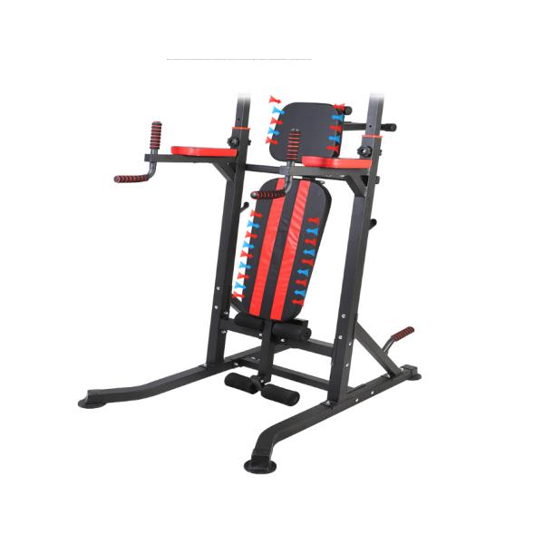 Power Tower With Push-Up, Pull-Up, Utility Bench And Workout Dip Station For Home Gym Strength Training