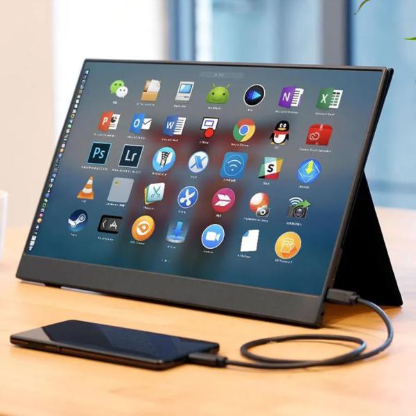 Buy Super thin 15" 4k IPS Screen FHD Portable External Monitor 15.6 inch Monitor With Speaker Type-C Port at wholesale prices