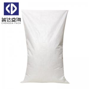 Polypropylene 25 50kg White PP Woven Sacks Packing Bag For Grains / Corn
