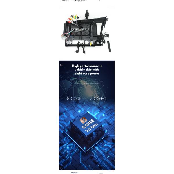 BT WIFI GPS Navigation Touchscreen Wireless Carplay For Honda Civic 2006-2011 Car