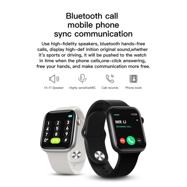 1.7inch Square Shape Smartwatch 320*385 Bracelet Band Sports Mode Run Climb Indoor Alarm Clock