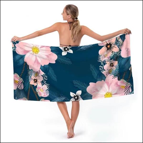 100% Polyester Custom Sand Free Beach Towel with Customized Designs Custom Printed Logo