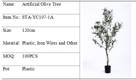 120CM Decoration Artificial Olive Tree With Fruits For Reception , Gift , Display
