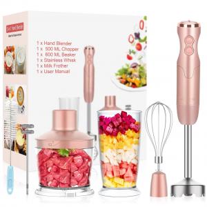 Quality FDA Electric Hand Held Food Blenders 600W 800W Pink Hand Blender for sale