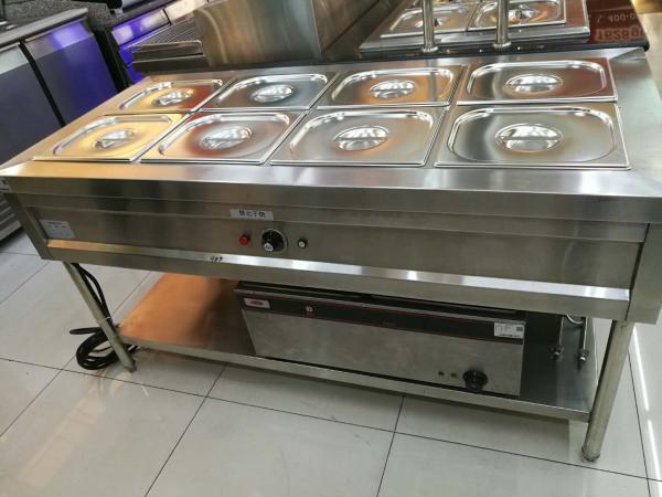 Buy Stainless Steel 8 Pans Bain Marie with Under Shelf 1500*700*800mm at wholesale prices