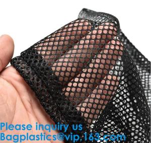 China Durable Nylon Mesh Bag with Sliding Drawstring Cord Lock Closure,Large Black Mesh Bag ECO-FRIENDLY PREMIUM WASHABLE GROC on sale