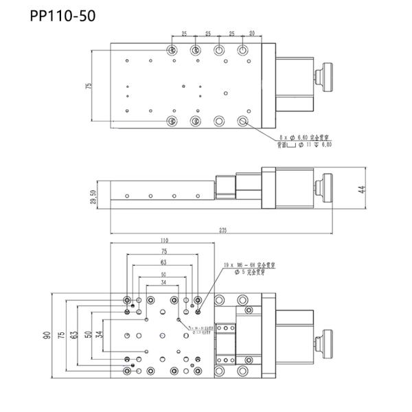 Xyr Three Dimensional Linear Motorized Rotation Stage Combined Displacement