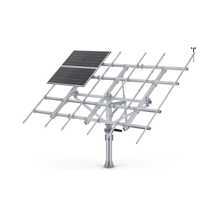 Two Axis GPS Solar Tracking System 2Kw Slewing Drive Linear Actuator