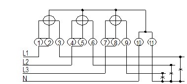 IS09001 Class 2 Three Phase Energy Meter Single Tariff 50Hz 60Hz