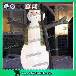 Quality Christmas Yard Decoration Inflatable Snowman Cartoon With LED Light for sale