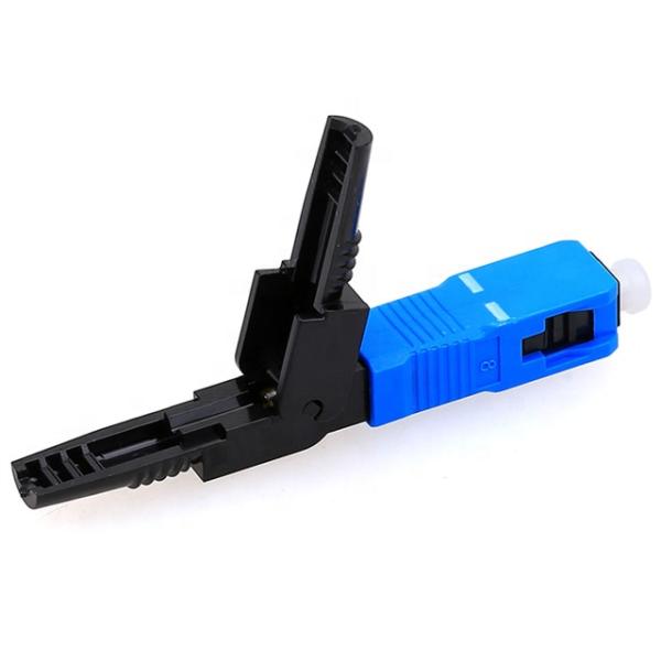 SC UPC Singlemode Fiber Optic Connector Fast For Patch Panels