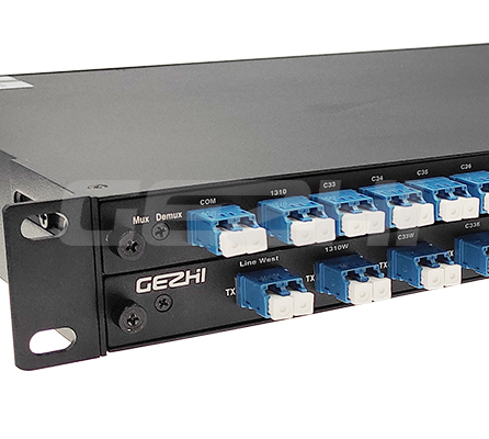 100GHz 8Channel DWDM Mux Demux duplex fiber with Monitor and Grey 1310nm wideband port in 4slot 1U Rackmount