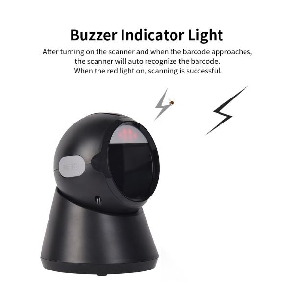2D CMOS Table Top Barcode Scanner Omnidirectional Handsfree For Supermarket
