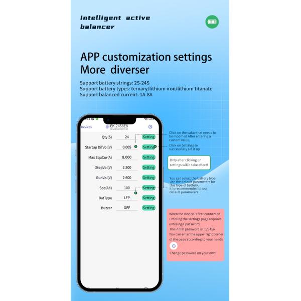 Enerkey 2S-24S 8A Smart Active Balancer 48v Smart Battery Equalizer For RV Energy Storage