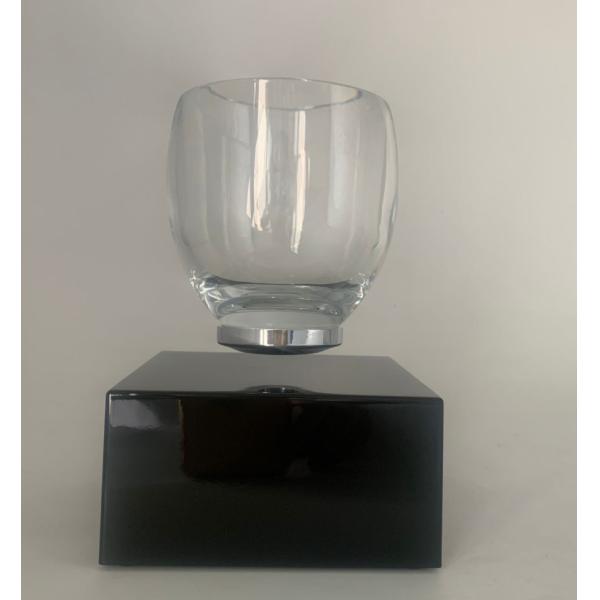 wireelss rechargeable levitation cup, wireless charging magnetic floating glassware cup display racks