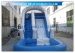 Amusement Park Bounce Round Water Slide Inflatable Slide With Pool