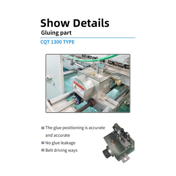 Voltage 380v CQT-1300 Corrugated Three Layer Flute Box Automatic Folder Gluer Machine