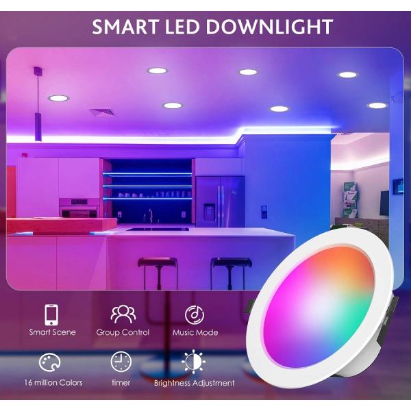 Smart Downlights APP Group Control Bluetooth Mesh Network Led Music Bulb