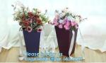 Custom paper bag with handle coated white paper bag printing pattern flower