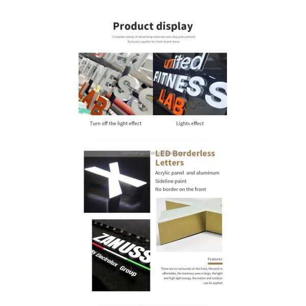 High Brightness LED Light Up Logo Acrylic Sign for Bus Station Outdoor Display Board