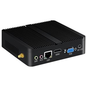 China Single Ethernet Fanless Mini PC 6USB Interfaces Protable Computer For Home Office on sale