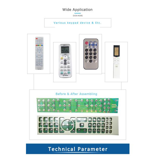 Bank Contact Devices Metal Dome Arrays SUS301 Normal Adhesive 0.1mm Tolerance