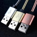 Spring stainless steel metal braided usb data charging cable for iphone for