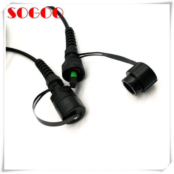 ODVA MPO Fiber Optic Cable , Fiber Optical Cable 12 Core MPO Trunk Cable