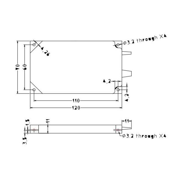 40CH AAWG DWDM module MUX DEMUX Single Fiber 0.7m Length C21-C60 LC/UPC Connector