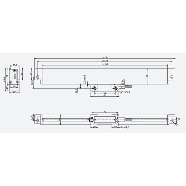 Easson GS20 1300-3000mm digital readout Linear Scale for machine tools
