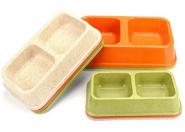 Buy Medium Sized Plastic Pet Bowls Bamboo Powder Rice Orange Color 275g Eco Friendly at wholesale prices