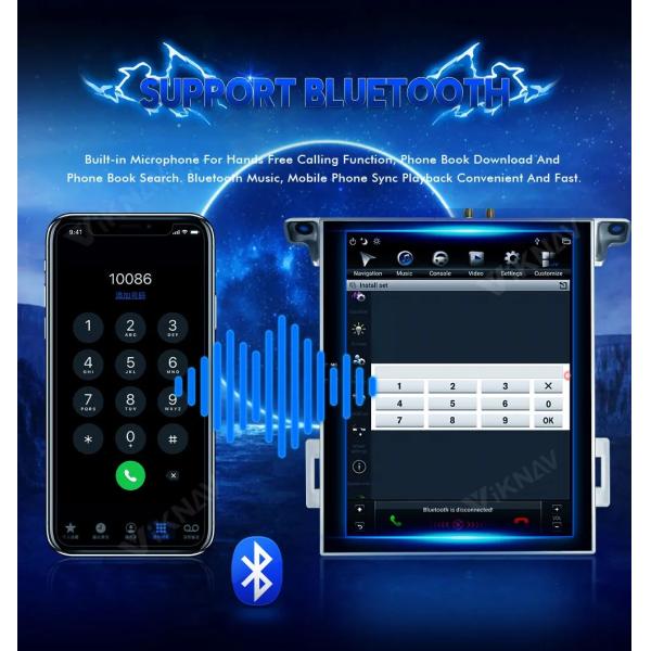 Viknav Car Radio For Infiniti FX35 (2003-2007) 10.4 inch Auto Multimedia Player Tesla Style Car Stereo GPS Navigation