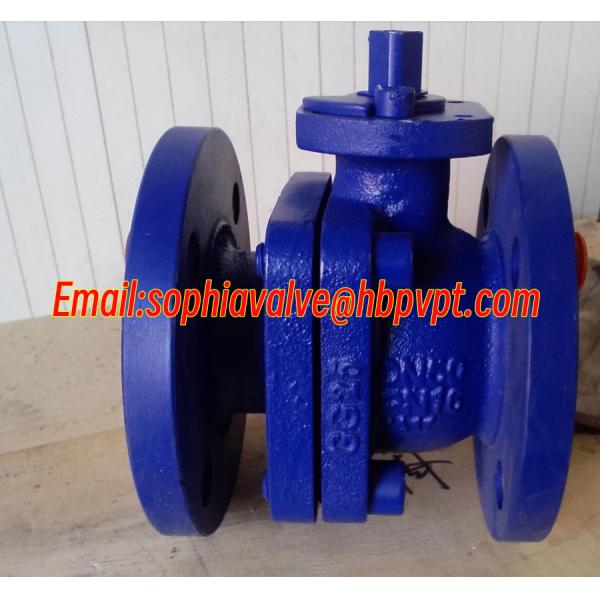 GG25 PN16 2-PC cast iron flanged ball valve